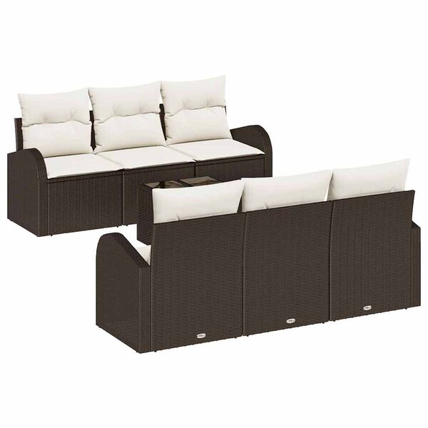 vidaXL Set Divano da Giardino Marrone 55 x 55 x 37 cm polyrattan