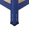 vidaXL Mensole Portaoggetti 5 Strati 3pz Blu Acciaio Legno Multistrato