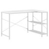 vidaXL Scrivania da Computer Bianca 110x72x70 cm Legno Multistrato