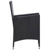 vidaXL Set da Pranzo da Giardino 9 pz in Polyrattan Nero