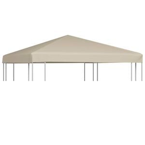 vidaXL Tetto per Gazebo 310 g/m&sup2; 3x3 m Beige