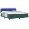 vidaXL Letto a Sorgente LED con led Verde Scuro 180 x 200 cm Velluto