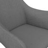vidaXL Sedia da Pranzo Girevole Grigio Chiaro in Tessuto