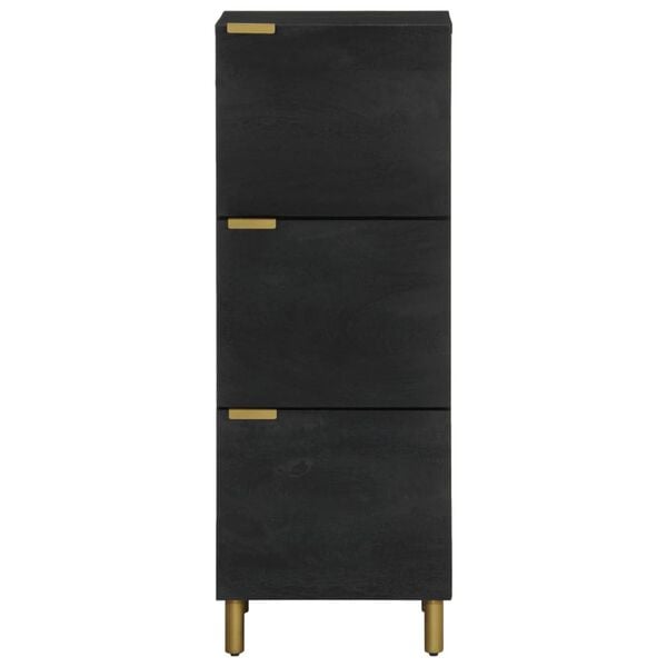 vidaXL Credenza Nera 40x33x110 cm in Legno Multistrato