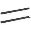 vidaXL Mensola sospesa 2 pz Nero 100 x 9 x 2,5 cm Acciaio
