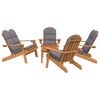 vidaXL Set Salotto da Giardino Adirondack 5pz Legno Massello di Acacia