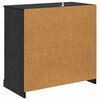 vidaXL Sideboards con cassetto 2 pcs Rovere Nero 70 x 35,5 x 67,5 cm