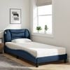 vidaXL Letto con Materasso Hvar Blu 80x200 cm in Tessuto