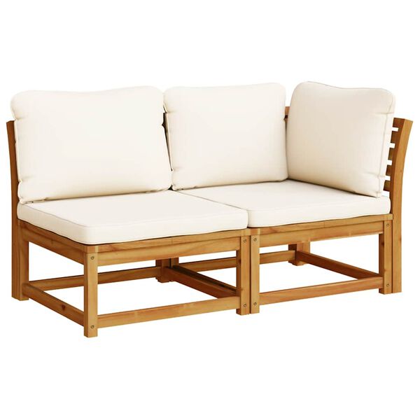 vidaXL Set Salotto Giardino 9 pz con Cuscini Legno Massello di Acacia