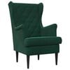 vidaXL Poltrona Verde Scuro Velluto