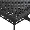 vidaXL Set da Pranzo da Giardino 5 pz Nero in Alluminio Pressofuso