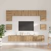 vidaXL Set mobile TV 8 pcs Rovere artigianale Legno multistrato