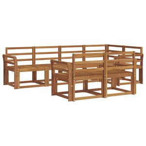 vidaXL Set di divani da esterno 7 pcs Naturale