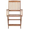 vidaXL Sedie da Giardino Pieghevoli 6 pz con Cuscini Massello Acacia