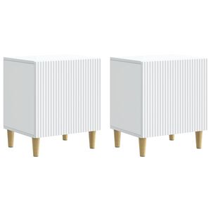 vidaXL Armadio da Notte 2 pz Bianco 43 x 34,5 x 50 cm