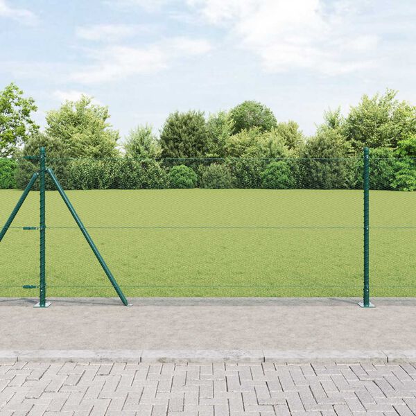 vidaXL Palo della recinzione Verde 50 x 0,8 m (maglia da 13 mm)