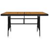 vidaXL Set da Pranzo per Esterni 7 pz in Polyrattan Nero