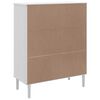 vidaXL Credenza SENJA Aspetto Rattan Bianco 90x40x112cm Massello Pino