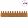 vidaXL Bordure per prato 10 pcs Ruggine 103 x 0,05 x 22 cm