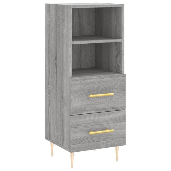 vidaXL Credenza Grigio Sonoma 34,5x34x90 cm in Legno Multistrato