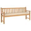 vidaXL Cuscino per pallet Beige 180 x 40 x 8 cm Tessuto Oxford