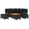 vidaXL Set di Mobili 7 pz Nero Rattan in PE