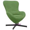vidaXL Poltrona uovo Verde chiaro 63 x 73 x 90 cm Velluto