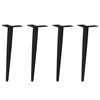 vidaXL Gambe per Tavolino da Caffè Forma Conica 4 pz Nere 30-31 cm Acciaio