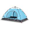 vidaXL Tenda da Campeggio 3 Persone Blu a Rilascio Rapido