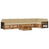 vidaXL Set di divani da esterno con cuscino 7 pcs Naturale e Beige