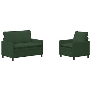 vidaXL Set di divani 2 pz Verde Giungla Tessuto