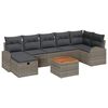 vidaXL Set Divano da Giardino 8 pz Grigio Poly Rattan