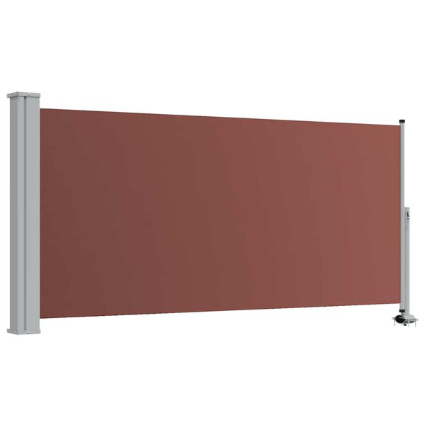 vidaXL Tenda Laterale Retrattile per Patio 120x300 cm Marrone