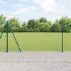 vidaXL Recinzione con pali. Verde 1.2 x 25 m Acciaio rivestito in PVC