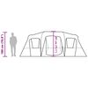 vidaXL Tenda Familiare a Tunnel per 16 Persone Verde Impermeabile