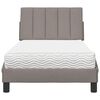 vidaXL Letto con Materasso Hanko Tortora 90x200 cm in Tessuto
