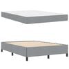 vidaXL Letto a molle con materasso Grigio chiaro 140 x 190 cm Tessuto