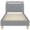 vidaXL Struttura letto bambini con testata Grigio chiaro 80 x 160 cm