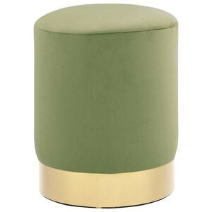 vidaXL Sgabello Verde Senape e Oro in Velluto 28 x 36 cm