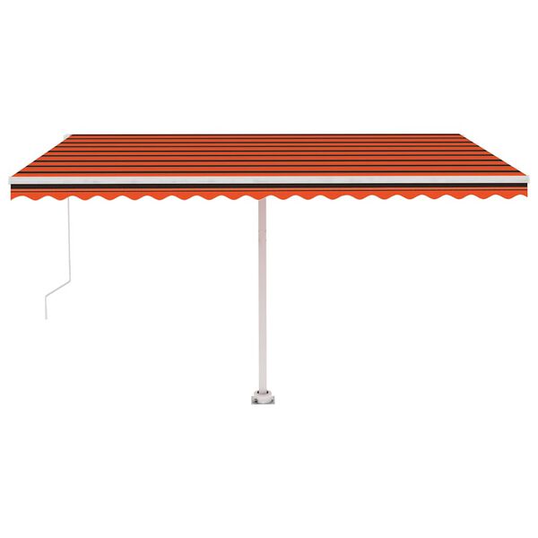 vidaXL Tenda da Sole Autoportante Manuale 400x350cm Arancione Marrone