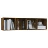 vidaXL Libreria/Mobile TV Rovere Fumo 143x30x36cm in Legno Multistrato