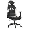vidaXL Sedia da Gaming con Poggiapiedi Nero e Bianco in Similpelle
