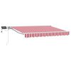 vidaXL Cornice per Tenda Manuale con LED Rosso e Bianco 3 x 2,5 m