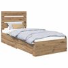 vidaXL Struttura del letto con cassetto Rovere artigianale 90 x 200 cm