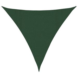 vidaXL Vela Parasole 160 g/m&sup2; Verde Scuro 4,5x4,5x4,5 m in HDPE