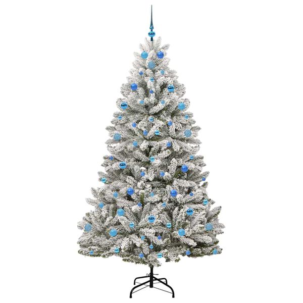 vidaXL Albero di Natale artificiale con 300 LED Verde e Bianco 210 cm