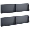 vidaXL Muro di contenimento 4 pz 80 x 12 x 40 cm Acciaio Antracite