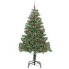 vidaXL Albero di Natale con 300 LED con supporto Verde 210 cm PVC