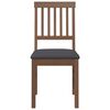 vidaXL Sedie da Pranzo con Cuscini 2pz Marrone Legno Massello di Hevea