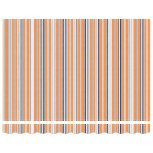 vidaXL Tenda Retrattile Blu e Arancione 250 x 200 cm Tessuto